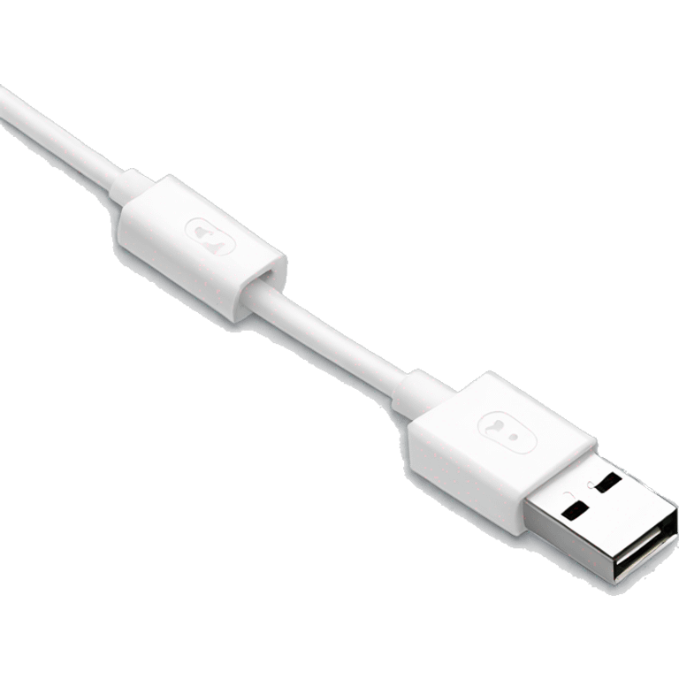 White usb cable emoji