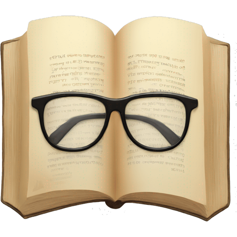 beautiful book and glasses  emoji