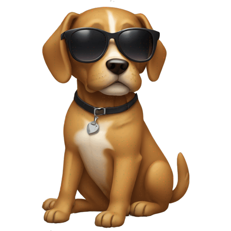 Dog with sunglasses  emoji