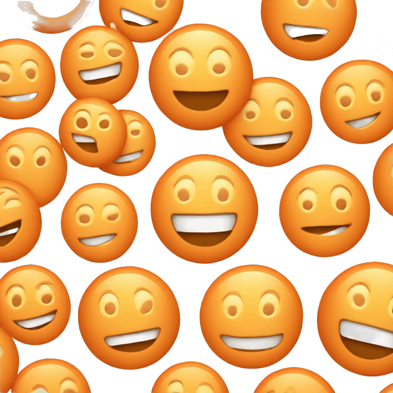 a happy face is orange emoji