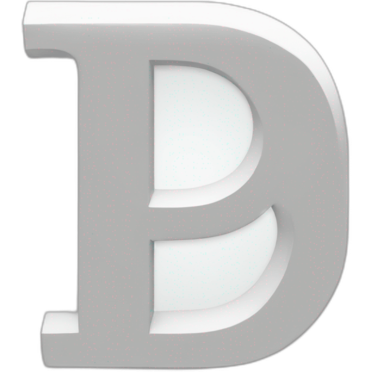 Letter P in color white emoji