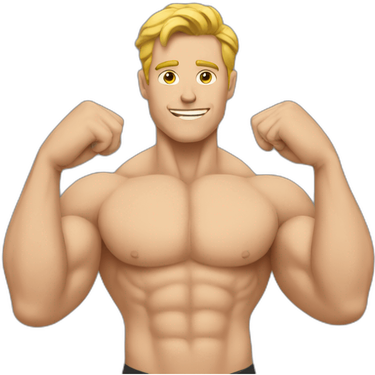 White man muscles emoji