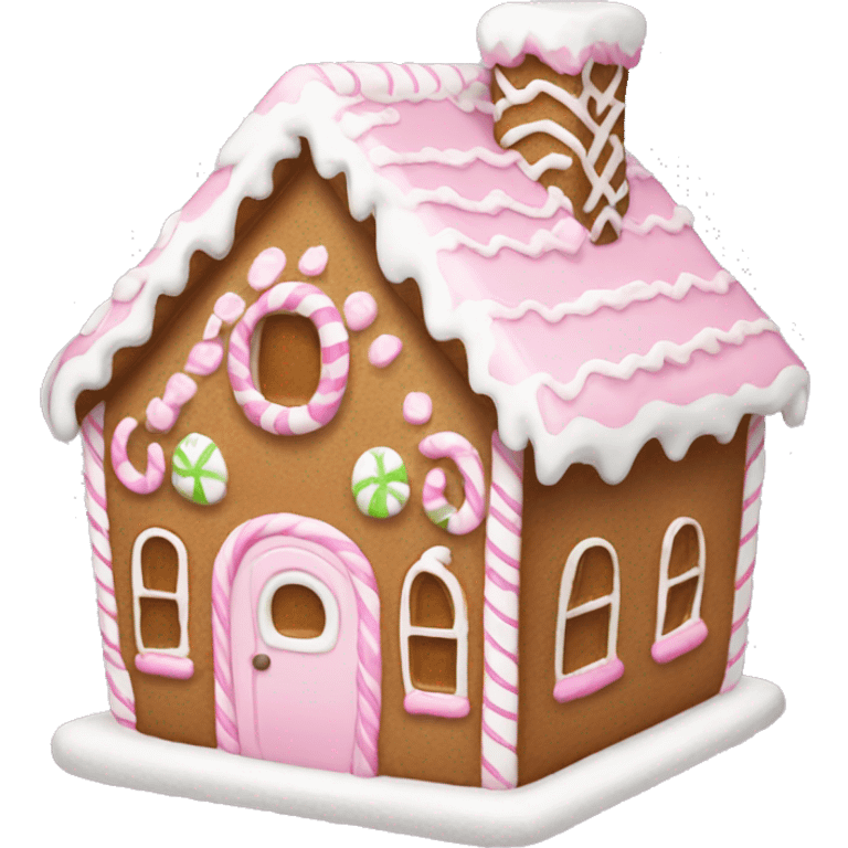 light pink gingerbread house emoji