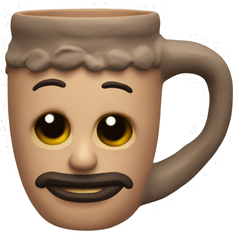 Realistic clay mexican mug emoji