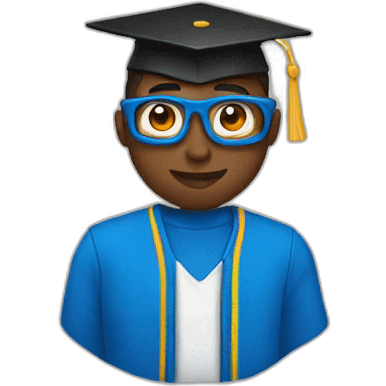 blue student emoji