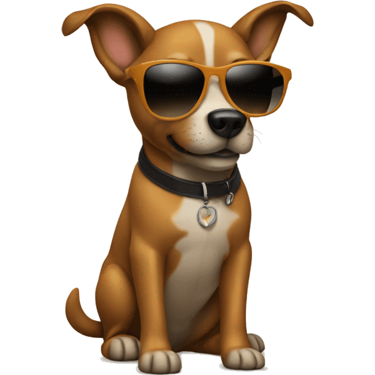 Dog with sunglasses emoji