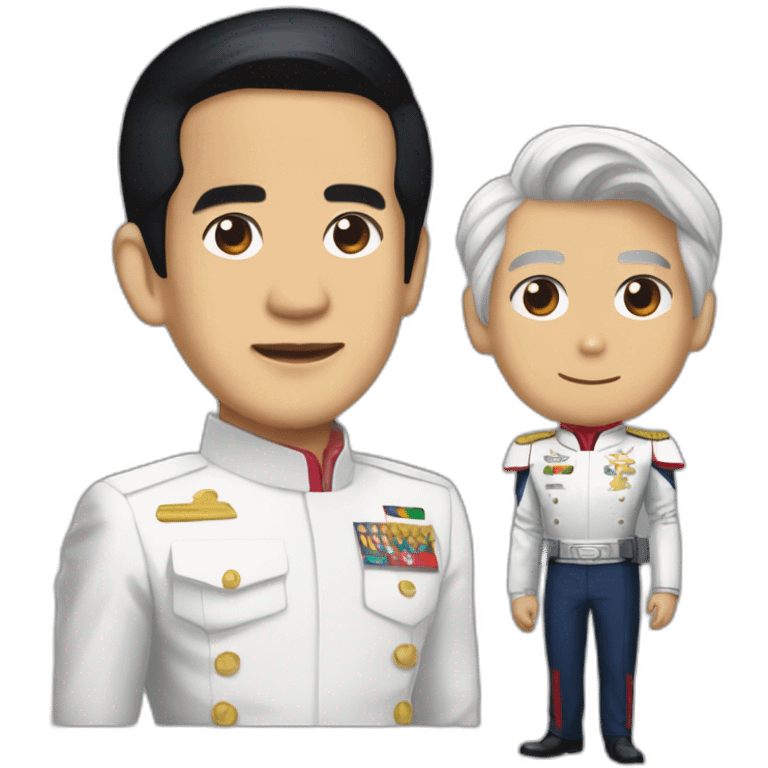 Presiden Jokowi and cute gundam emoji