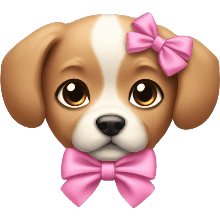 Schionhon puppy pink bow emoji