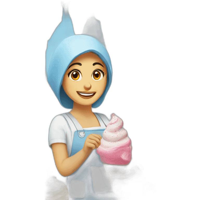 turkish-ice-cream-woman emoji