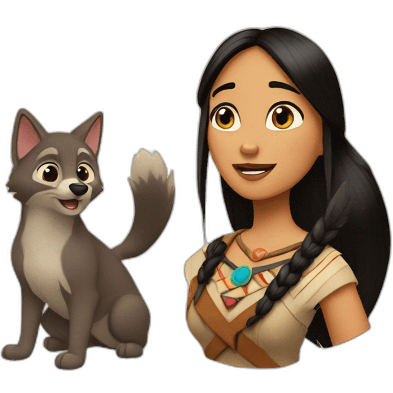 Pocahontas et Meeko emoji