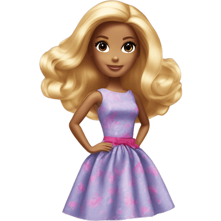 Barbie Doll in dress in box  emoji