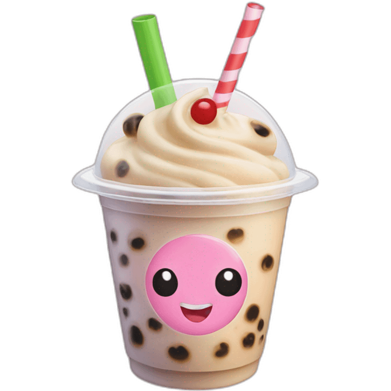 Two bubble tea fans emoji