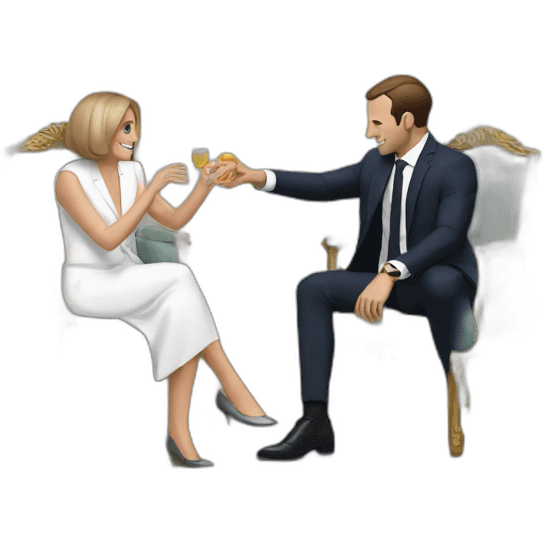 Macron sur brigitte emoji