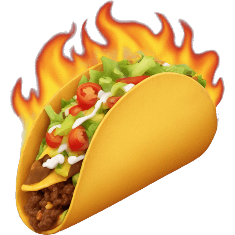 Taco in flames emoji