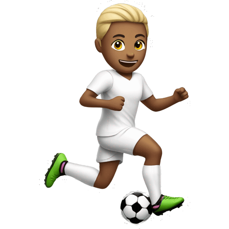 soccer player running whiteuniform emoji