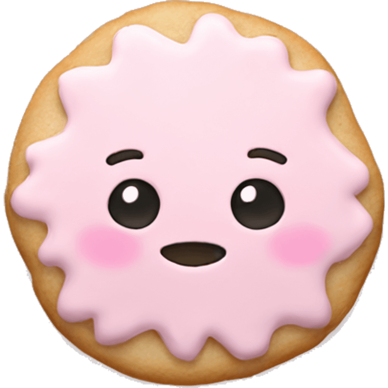 pale pink christmas cookie emoji