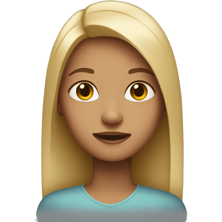 Girl emoji with straight hair emoji