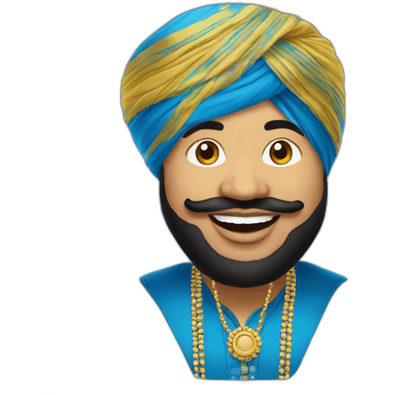 Blue daler mehndi emoji