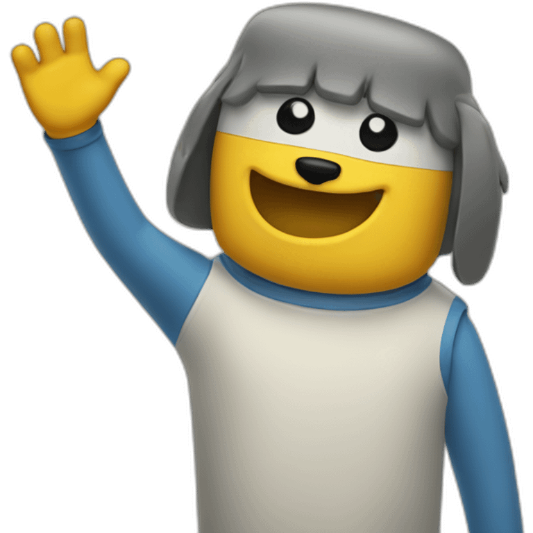 Jake the Dog High fiving Finn emoji