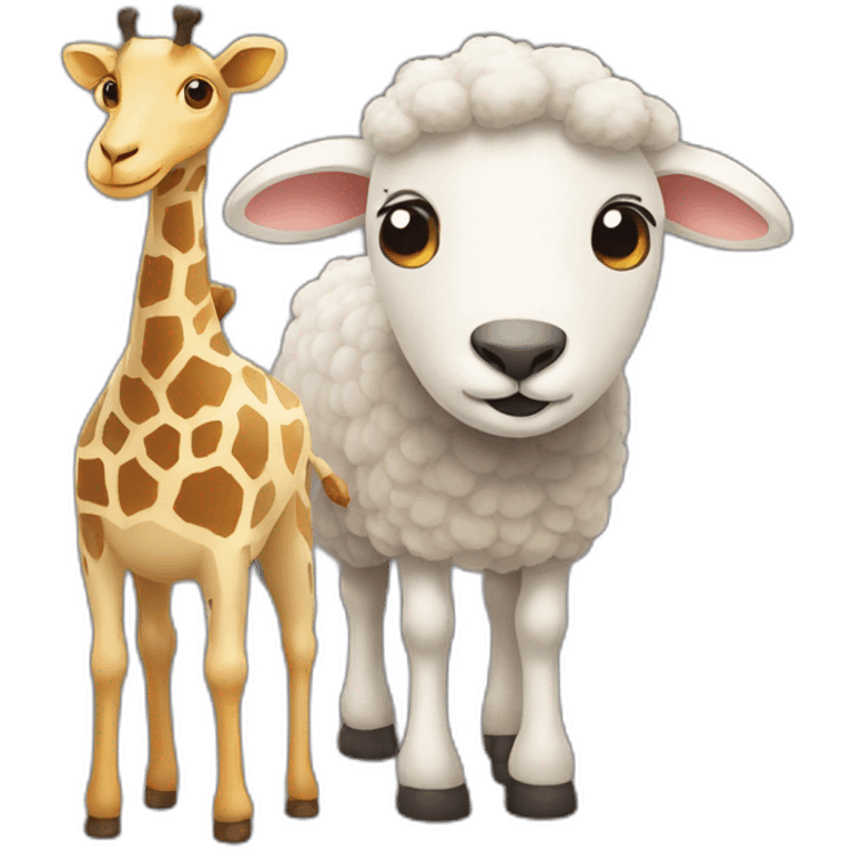 Sheep and giraffe emoji