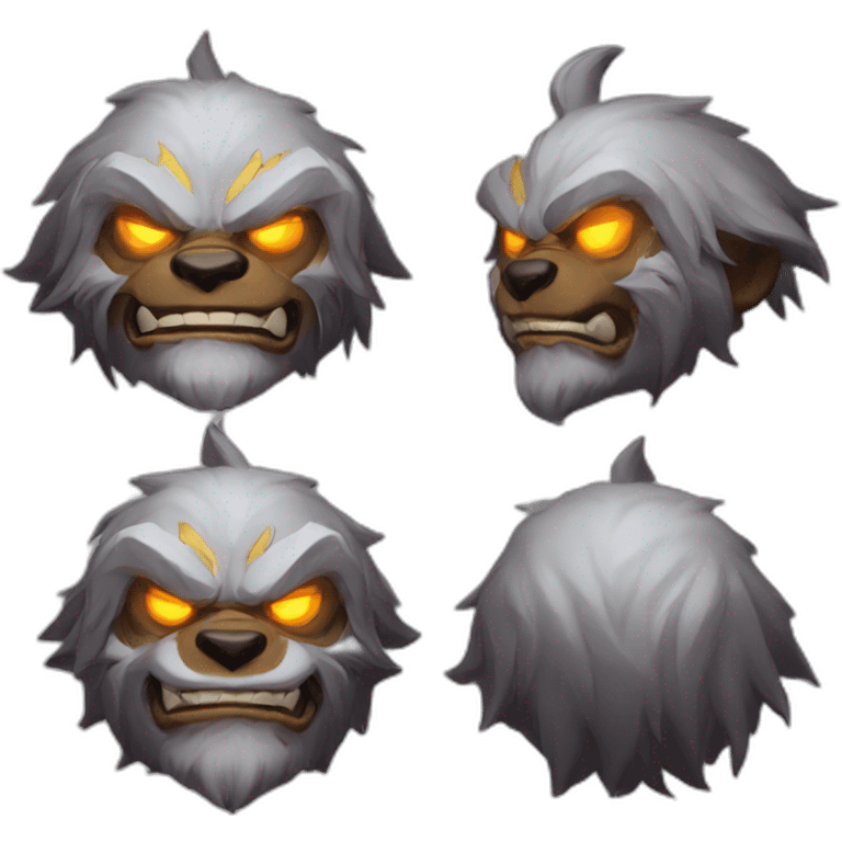 League of legends oyunundaki warwick karakterini istiyorum emoji