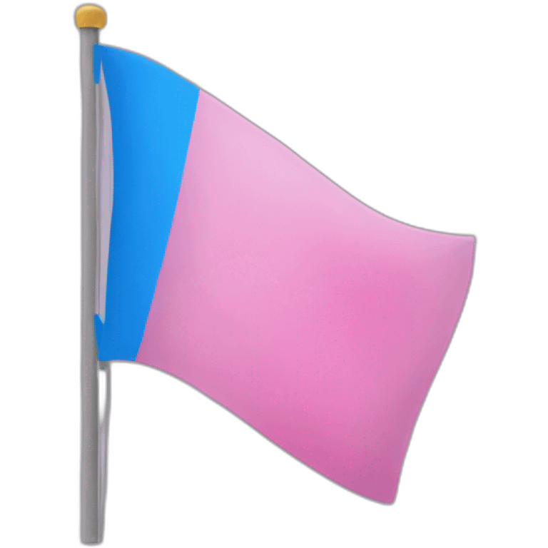 Blue and pink flag emoji