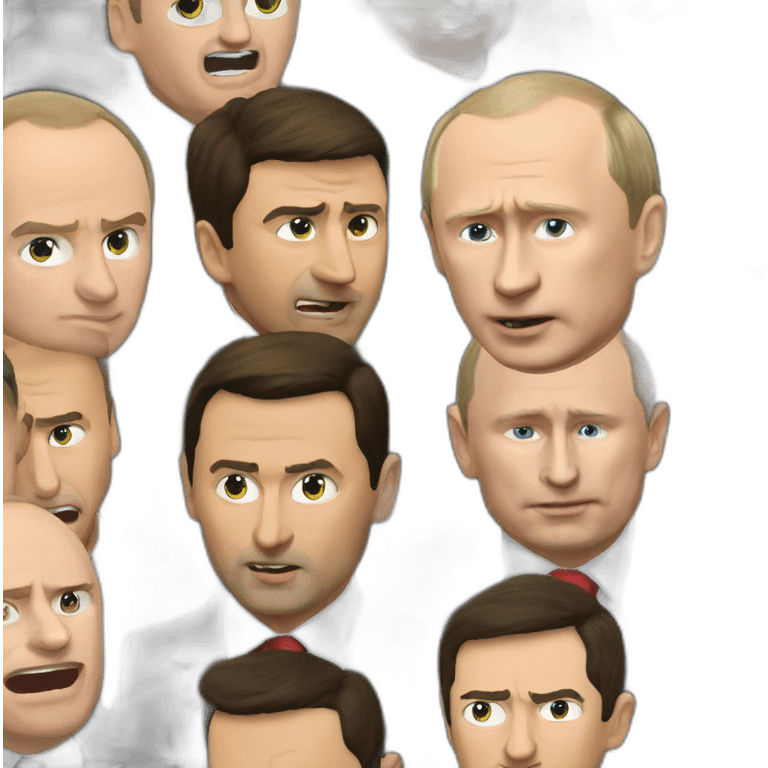 Putin fights Zelensky emoji