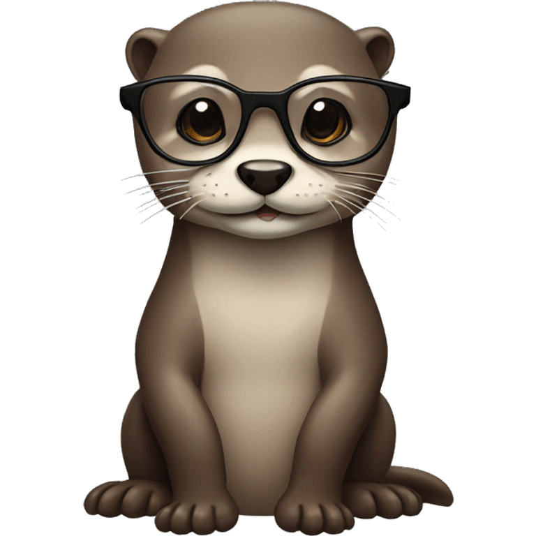 Otter with glasses emoji