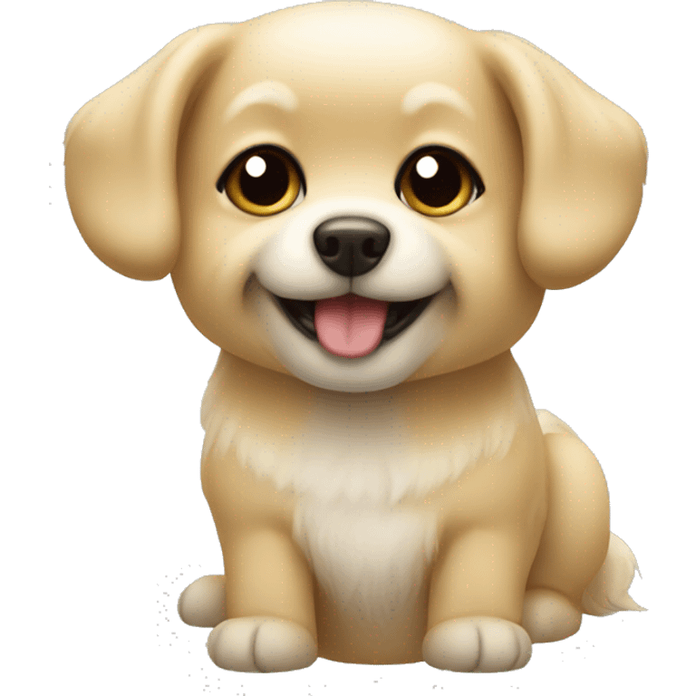 Cute small blonde dog emoji