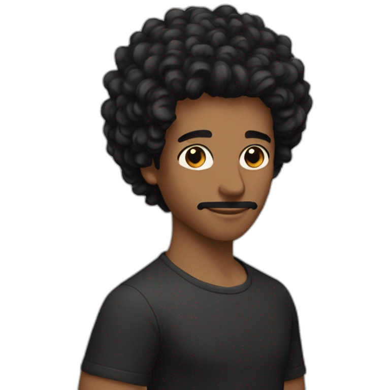 kinglsey ben-adir handsome short hair black emoji