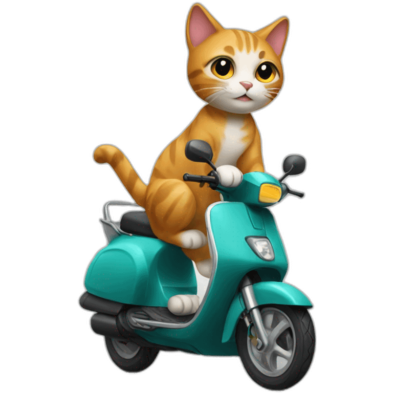 Cat on scooter emoji