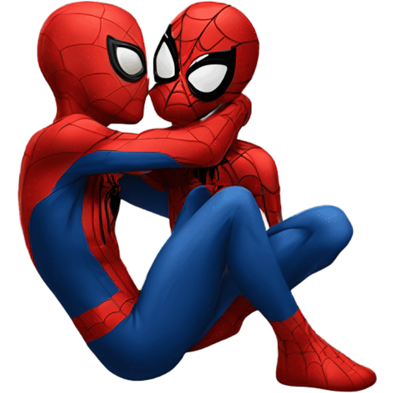 Spider-Man kissing Spider-Man emoji