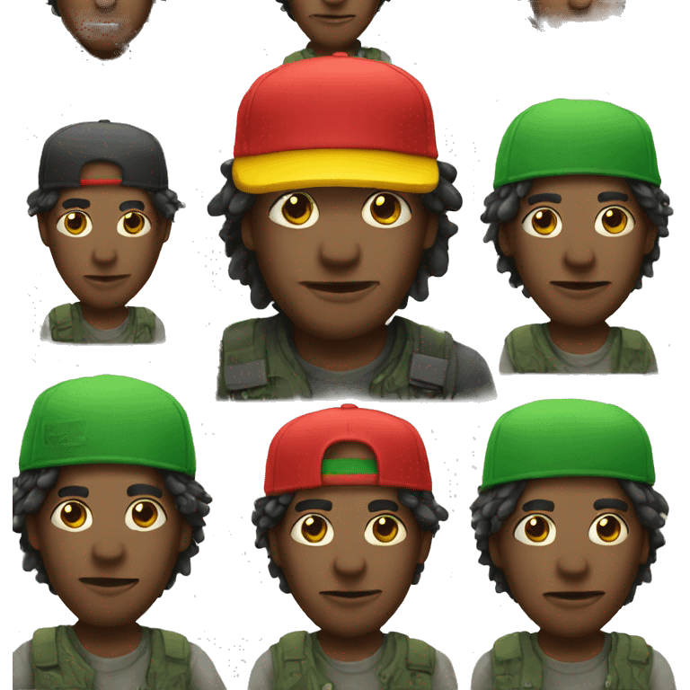 cool dude in a cap with rasta hair emoji