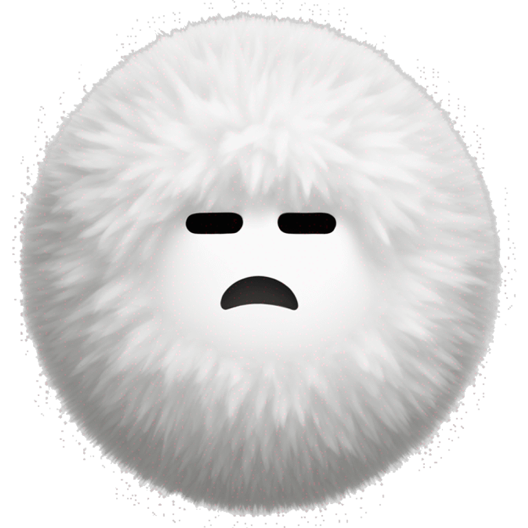 regular white pompom ball with no face emoji