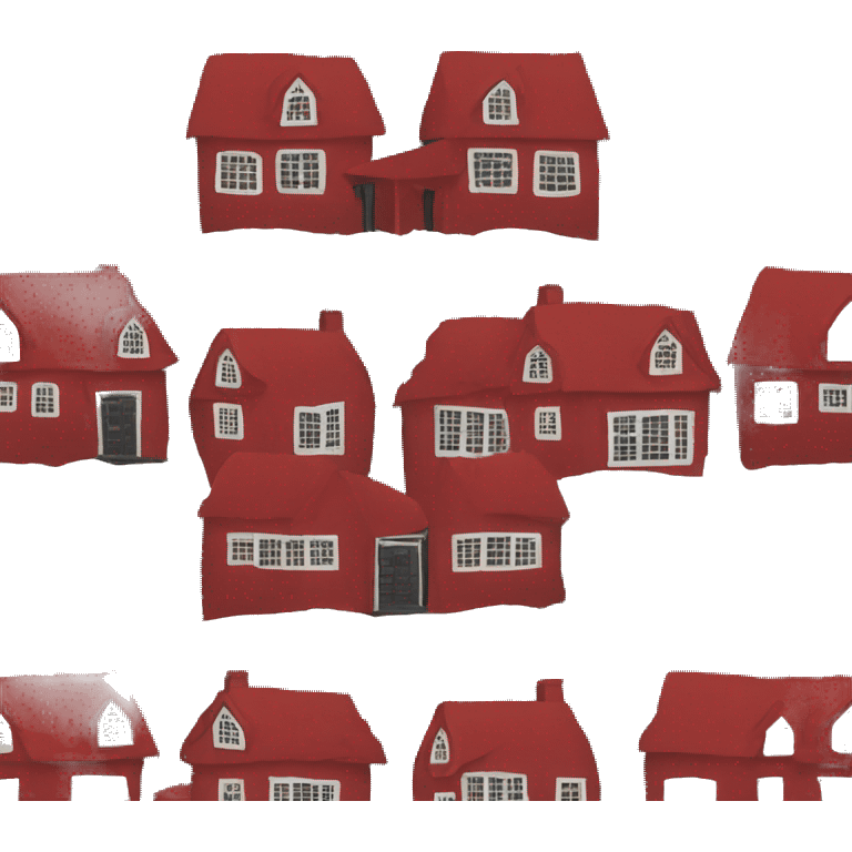 Red and black House  emoji