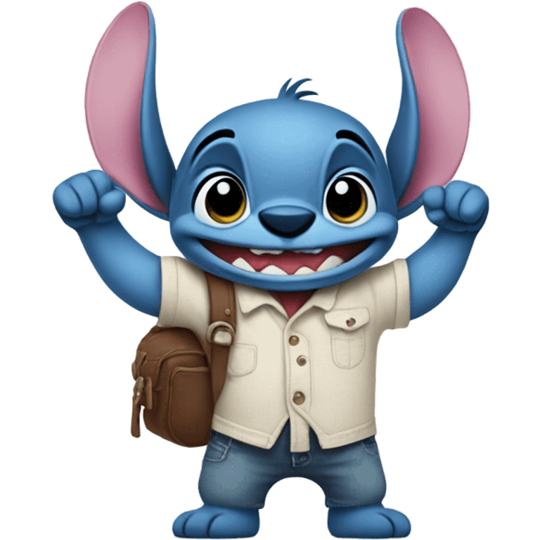 Stitch putting up a thumbs up  emoji