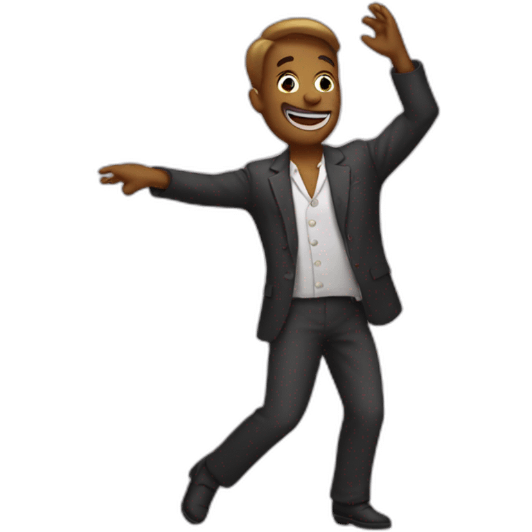 a man dancing on stage emoji