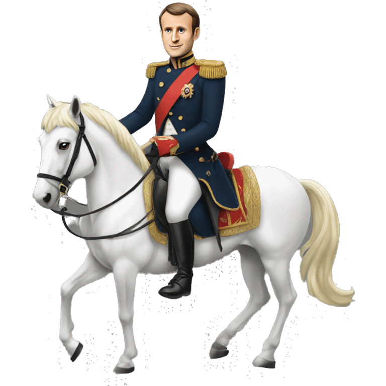 Emmanuel Macron on a white horse   emoji