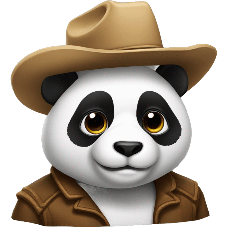 Panda with a cowboy hat on emoji