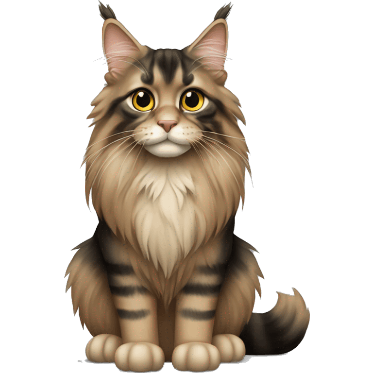 tan and black tabby maine coon emoji