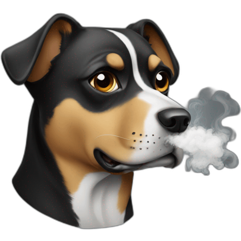 Dog smoke emoji