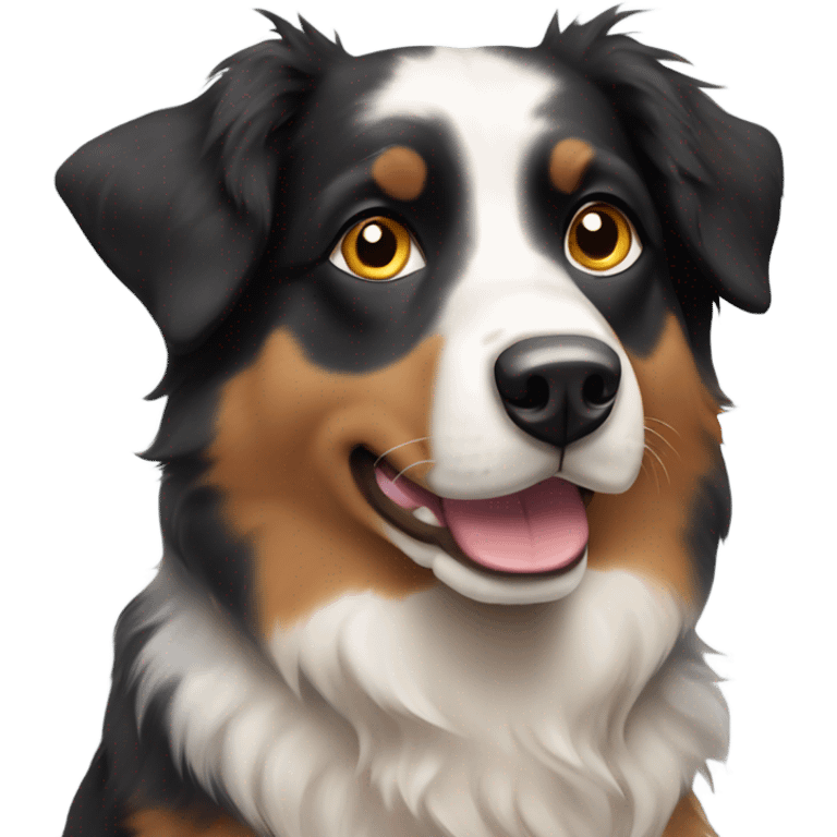 Tri color Australian shepherd dog emoji