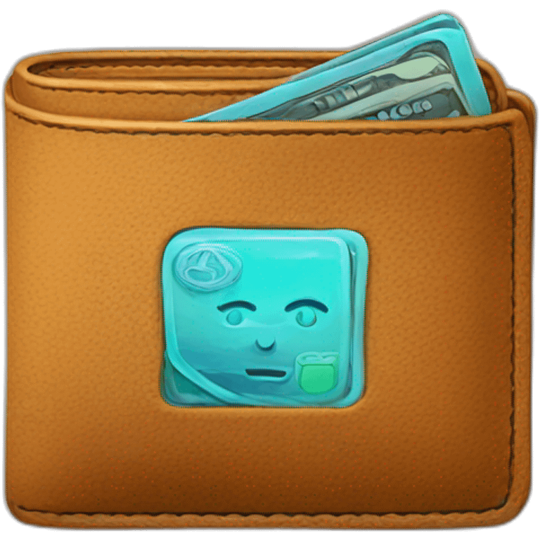 wallet with crypto emoji