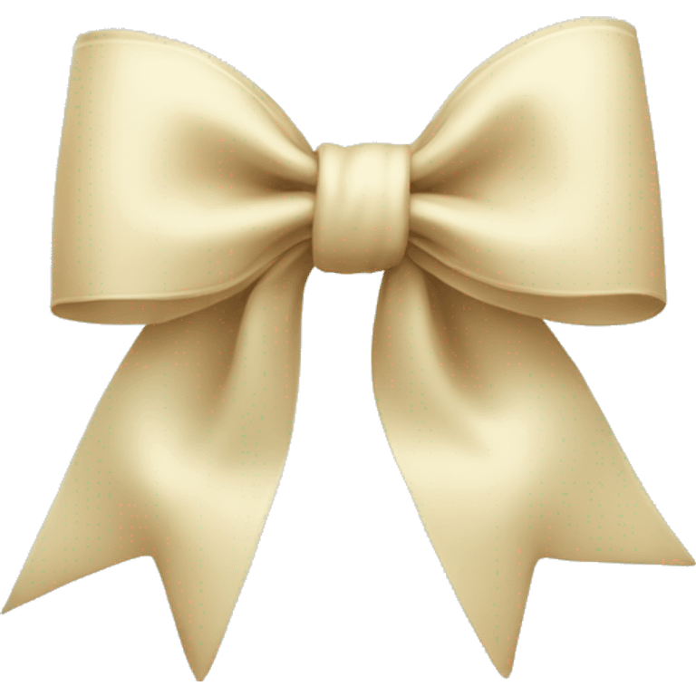 A vanilla colored bow emoji