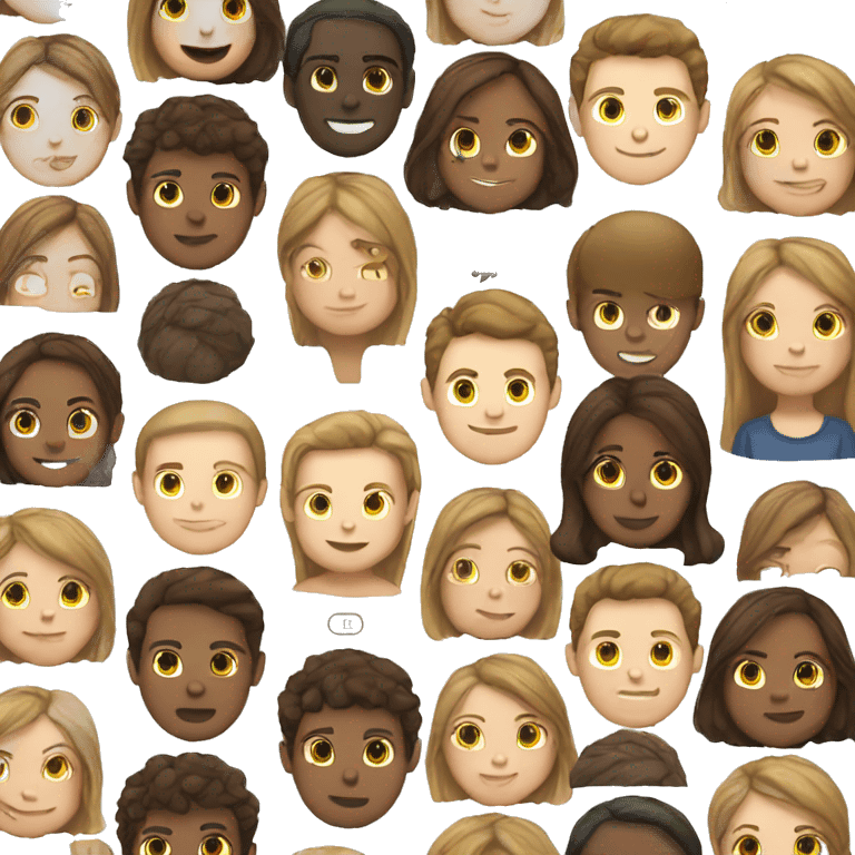 Brown hair girl and dark blonde boy love  emoji