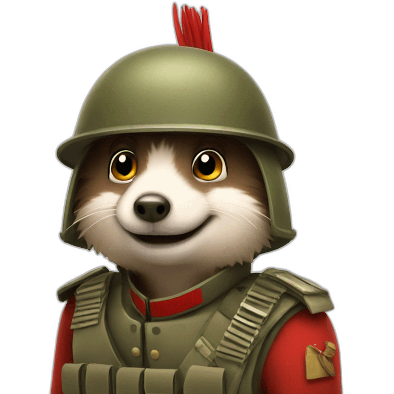 Hedgehog soldier emoji