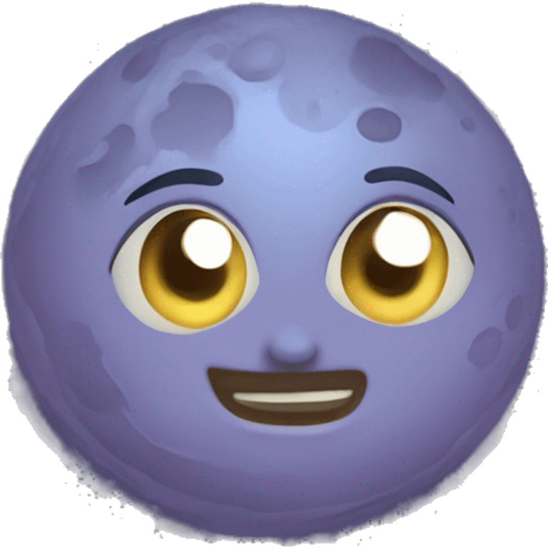 Moon astrology symbol with cute face emoji