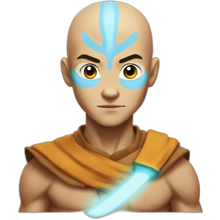 aang in avatar state emoji