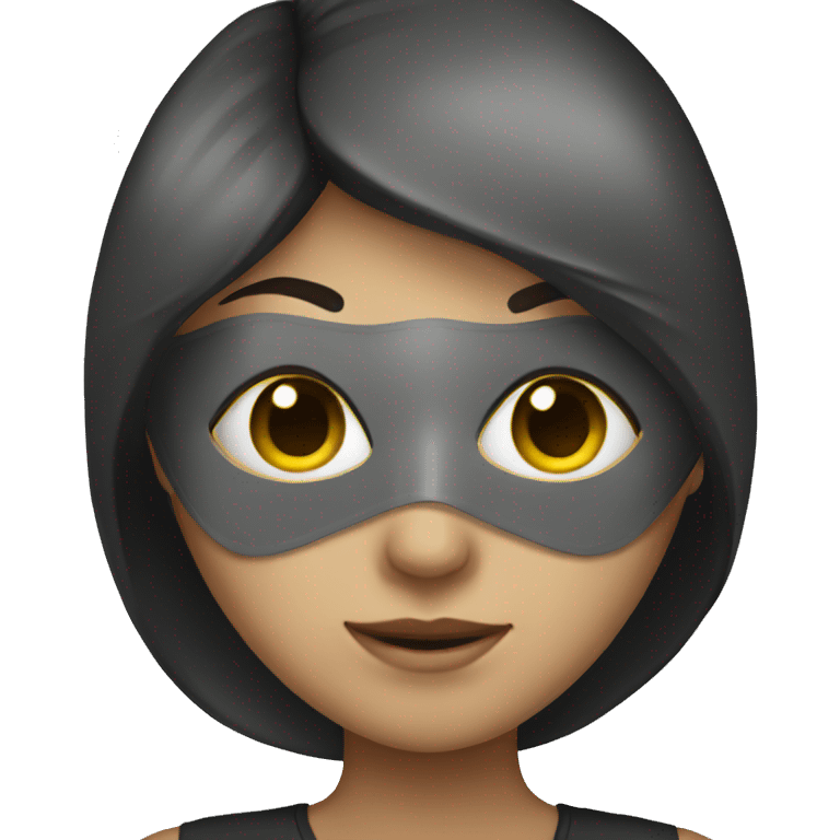 girl with masked emoji