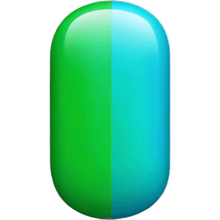 blue and green pill emoji